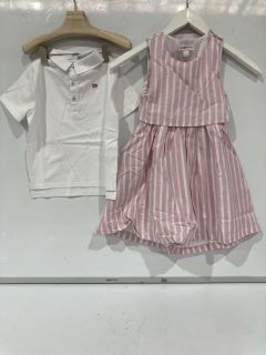 A QTY OF THE WHITE COMPANY ITEMS TO INCLUDE PLANE SLEEPSUIT 3-6MTH BLUE TOTAL RRP £204