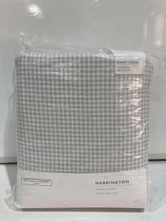 A QTY OF THE WHITE COMPANY ITEMS TO INCLUDE HARRINGTON DUVET COVER WHITE/SOFT GREY SUPERKING TOTAL RRP £95