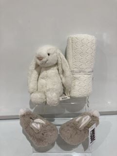 A QTY OF THE WHITE COMPANY ITEMS TO INCLUDE BONNIE BUNNY SLIPPER 6-7 NEUTRAL TOTAL RRP £138