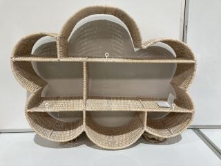 1 X THE WHITE COMPANY RATTAN SHELVES