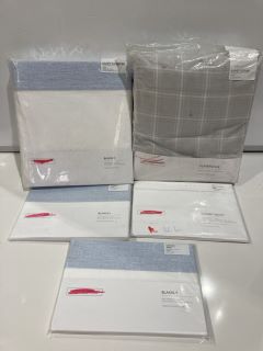 A QTY OF THE WHITE COMPANY ITEMS TO INCLUDE PEMBROKE DUVET COVER WHITE/GREY KING TOTAL RRP £260