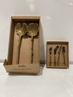 A QTY OF NKUKU HOME & LIFESTYLE ITEMS TO INCLUDE PRAKRITI SALAD SERVERS