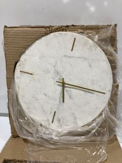 A QTY OF NKUKU HOME & LIFESTYLE ITEMS TO INCLUDE BESA MARBLE CLOCK IN WHITE