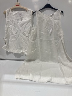 A QTY OF THE WHITE COMPANY ITEMS TO INCLUDE LINEN GAUZE MIDI NIGHTIE XL WHITE TOTAL RRP £351