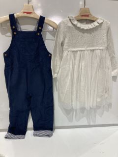 A QTY OF THE WHITE COMPANY ITEMS TO INCLUDE HEART POINTELLE COLLAR KNIT & TULLE DRESS - MARL - 3-4 YEARS - TOTAL RRP £156