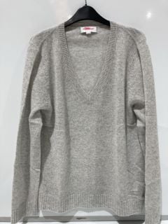 A QTY OF THE WHITE COMPANY ITEMS TO INCLUDE STRIPE CUFF HOODIE WITH CASHMERE XL DARK CHARCOAL MARL TOTAL RRP £342