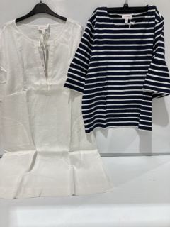 A QTY OF THE WHITE COMPANY ITEMS TO INCLUDE LINEN WOOL SLEEVE BEACH COVER UP LARGE WHITE TOTAL RRP £461