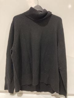 A QTY OF THE WHITE COMPANY ITEMS TO INCLUDE CASHMERE CURVED HEM ROLL NECK JUMPER XL BLACK TOTAL RRP £436