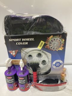 QTY OF ASSORTED ITEMS TO INCLUDE ALL RIDE BOOSTER SEAT PURPLE