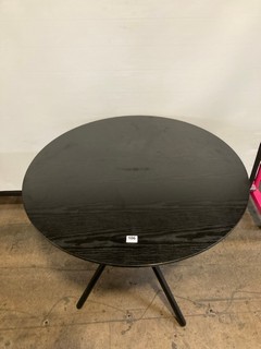 HALLOWOOD FURNITURE CULLOMPTON SMALL ROUND BLACK DINING TABLE RRP £89.99