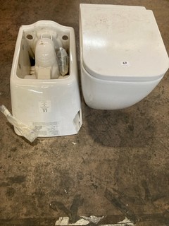 2X TOILET BASE WITH SEAT - WHITE