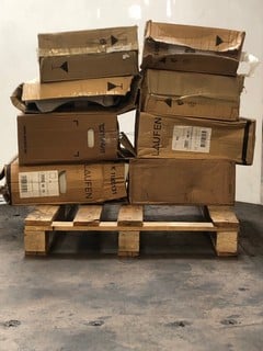 PALLET OF ASSORTED ITEMS TO INCLUDE BASINS AND CISTERN TANKS