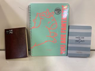 1 X BOX OF ASSORTED STATIONARY ITEMS INCLUDING COLLINS CALLENDAR DIARY 2019