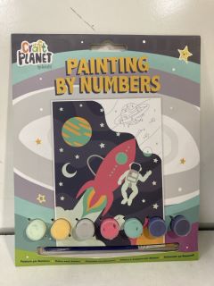 1 X BOX OF CRAFT ITEMS INCLUDING CRAFT PLANET PAINT BY NUMBERS