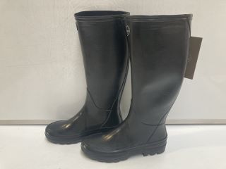 1 X LE CHAMEAU GIVERNY NOIR BOOTS BLACK SIZE 7