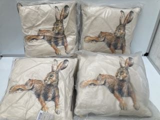 QTY OF FIELD & FUR BY JANE BANNON RABBIT CUSHIONS