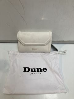 1 X DUNE LONDON BELLINI WHITE-SYNTHETIC REPTILE CHAIN HANDLE SHOULDER BAG