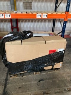 PALLET OF ITEMS TO INCLUDE ELECTRICAL MIRROR HEAD, SAFETY HEAD, REPLACEMENT GLASS, TENSIONING BAND & UNIVERSAL MIRROR MANUAL