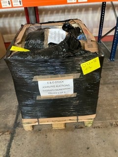 PALLET OF ITEMS TO INCLUDE HONDA ACCORD BRAKE DISC, MERCEDES-BENZ SEAT BASE COVER, SHIM RING & SPRING PLATES