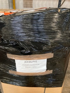 PALLET OF ITEMS TO INCLUDE SCANIA RADIATOR, UNICO 115X22MM 80 GRIT FLAP, DUMMY MULE COUPLING & CAB DOOR LOCK