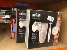 QUANTITY OF ITEMS TO INCLUDE BRAUN SILK-ÉPIL 5 BEAUTY SET WOMEN'S EPILATOR FOR WOMEN FOR HAIR REMOVAL, RAZOR ATTACHMENTS, TRIMMER AND MASSAGE FOR BODY INCLUDES BIKINI TRIMMER, BAG, GIFT FOR WOMEN, 5-