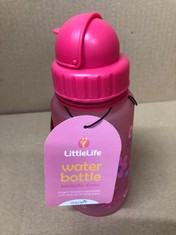 QUANTITY OF ITEMS TO INCLUDE CHILDREN'S WATER BOTTLE WITH EASY-ACCESS LID & STRAW, 400ML, PINK BUTTERFLIES: LOCATION - A RACK