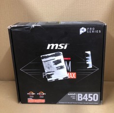 MSI B450 PRO MAX AMD MOTHERBOARD: LOCATION - A RACK