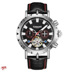 GAMAGES OF LONDON LIMITED EDITION HAND ASSEMBLED EXHIBITION RACER AUTOMATIC STEEL WATCH SKU:GA1533 RRP £715: LOCATION - A RACK