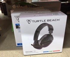 QUANTITY OF ITEMS TO INCLUDE TURTLE BEACH RECON 70 BLACK PLAYSTATION MULTIPLATFORM GAMING HEADSET FOR PS5, PS4, XBOX SERIES X|S, XBOX ONE, NINTENDO SWITCH, PC AND MOBILE: LOCATION - B RACK