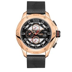 GAMAGES OF LONDON LIMITED EDITION HAND ASSEMBLED CENTURION AUTOMATIC BLACK ROSE WATCH SKU:GA1613 RRP £715: LOCATION - A RACK