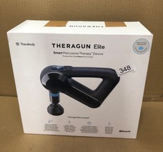 THERAGUN ELITE - HANDHELD ELECTRIC MASSAGE GUN - BLUETOOTH ENABLED PERCUSSION THERAPY DEVICE FOR ATHLETES - POWERFUL DEEP TISSUE MUSCLE MASSAGER WITH QUIET FORCE TECHNOLOGY - 4TH GENERATION - BLACK.: