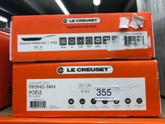 QUANTITY OF ITEMS TO INCLUDE LE CREUSET TOUGHENED NON-STICK 20X4CM FRYING PAN, ALUMINIUM, 51112200010002 , BLACK:: LOCATION - B RACK