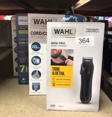 QUANTITY OF ITEMS TO INCLUDE WAHL MINI PRO CORDLESS TRIMMER, MEN’S BEARD TRIMMER, MINI HAIR TRIMMERS FOR MEN, STUBBLE TRIMMING, BATTERY POWERED, LIGHTWEIGHT, MALE GROOMING SET, FACIAL HAIR CARE KIT: