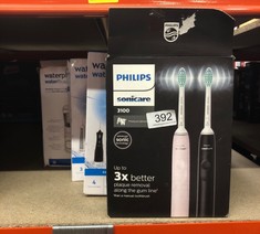 QUANTITY OF ITEMS TO INCLUDE PHILIPS SONICARE 3100 SERIES SONIC ELECTRIC TOOTHBRUSH (DUAL PACK) WITH PRESSURE SENSOR AND BRUSH SYNC REPLACEMENT REMINDER, BLACK AND SUGAR ROSE (MODEL HX3675/15): LOCAT