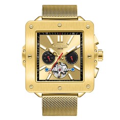 GAMAGES OF LONDON LIMITED EDITION HAND ASSEMBLED ASTUTE AUTOMATIC GOLD WATCH SKU:GA1632 RRP £720: LOCATION - A RACK