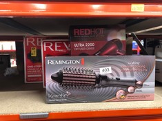 QUANTITY OF ITEMS TO INCLUDE REMINGTON KERATIN PROTECT HEATED 45MM BARREL HOT HAIR BRUSH - STYLING APPLIANCE CREATES VOLUME & CURLS, CERAMIC COATING WITH KERATIN & ALMOND OIL FOR HEALTHY LOOKING HAIR