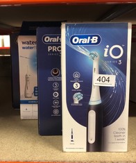 QUANTITY OF ITEMS TO INCLUDE ORAL-B IO3 ELECTRIC TOOTHBRUSHES ADULTS, MOTHERS DAY GIFTS FOR HER / HIM, 1 TOOTHBRUSH HEAD, 3 MODES WITH TEETH WHITENING, 2 PIN UK PLUG, BLACK: LOCATION - C RACK