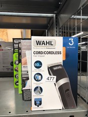 QUANTITY OF ITEMS TO INCLUDE WAHL CORD/CORDLESS HAIR CLIPPER, FATHER'S DAY GIFT, RECHARGEABLE CORDLESS CLIPPERS, CLIPPER KIT FOR MEN, RINSEABLE BLADES, HOME HAIR CUTTING, CLIPPERS WITH GUIDE COMBS: L