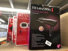 QUANTITY OF ITEMS TO INCLUDE REVLON ONE-STEP HAIR DRYER AND VOLUMIZER FOR MID TO LONG HAIR (ONE-STEP, 2-IN-1 STYLING TOOL, IONIC AND CERAMIC TECHNOLOGY, UNIQUE OVAL DESIGN) RVDR5222: LOCATION - D RAC