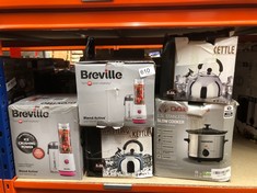 QUANTITY OF ITEMS TO INCLUDE BREVILLE BLEND ACTIVE PERSONAL BLENDER & SMOOTHIE MAKER | 350W | 2 PORTABLE BLEND ACTIVE BOTTLES (600ML) | LEAK PROOF LIDS | WHITE & PINK [VBL248]: LOCATION - D RACK