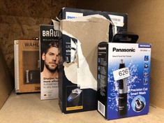 QUANTITY OF ITEMS TO INCLUDE PANASONIC ER-GN30 WET & DRY ELECTRIC FACIAL HAIR EAR AND NOSE HAIR TRIMMER FOR MEN, BATTERY-POWERED WITH 90 MIN OPERATION, BLACK: LOCATION - E RACK