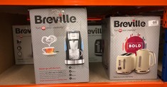 QUANTITY OF ITEMS TO INCLUDE BREVILLE BOLD VANILLA CREAM ELECTRIC KETTLE | 1.7L | 3KW FAST BOIL | CREAM & SILVER CHROME [VKT223]: LOCATION - A RACK