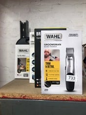 QUANTITY OF ITEMS TO INCLUDE WAHL GROOMSMAN RECHARGEABLE BEARD TRIMMER, FATHER'S DAY GIFT, BEARD TRIMMERS FOR MEN, STUBBLE TRIMMER, MALE GROOMING SET, CORDLESS BEARD TRIMMER, BEARD CARE KIT: LOCATION