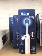 QUANTITY OF ITEMS TO INCLUDE ORAL-B PRO 1 ELECTRIC TOOTHBRUSHES FOR ADULTS WITH 3D CLEANING, FATHERS DAY GIFTS FOR HIM / HER, 1 TOOTHBRUSH HEAD, GUM PRESSURE CONTROL, 2 PIN UK PLUG, PINK: LOCATION -