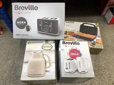 QUANTITY OF KITCHEN & APPLIANCES ITEMS TO INCLUDE BREVILLE AURA 4 SLICE TOASTER | TOUCH CONTROL PANEL | EXTRA HIGH LIFT | VARIABLE WIDTH SLOTS | SHIMMER BLACK [VTR019]: LOCATION - B