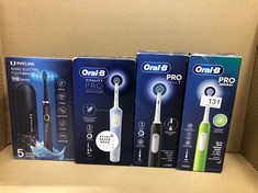 QUANTITY OF HEALTH & BEAUTY ITEMS TO INCLUDE ORAL-B PRO JUNIOR KIDS ELECTRIC TOOTHBRUSH, 1 TOOTHBRUSH HEAD, 3 MODES WITH KID-FRIENDLY SENSITIVE MODE, FOR AGES 6+, 2 PIN UK PLUG, GREEN: LOCATION - B