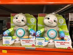 4 X FISHER-PRICE LINKIMALS BABY LEARNING TOY WITH LIGHTS MUSIC AND MOTION, SMOOTH MOVES SLOTH, UK ENGLISH VERSION, GHR18: LOCATION - B