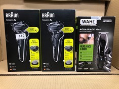 QUANTITY OF HEALTH & BEAUTY ITEMS TO INCLUDE BRAUN SERIES 5 51-W1600S ELECTRIC SHAVER FOR MEN, ELECTRIC RAZOR FOR MEN WITH EASYCLICK BODY GROOMER ATTACHMENT, EASYCLEAN, WET & DRY, RECHARGEABLE, CORDL