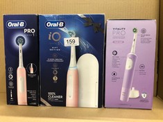 QUANTITY OF HEALTH & BEAUTY ITEMS TO INCLUDE ORAL-B IO3 ELECTRIC TOOTHBRUSHES ADULTS, MOTHERS DAY GIFTS FOR HER / HIM, 1 TOOTHBRUSH HEAD & TRAVEL CASE, 3 MODES WITH TEETH WHITENING, 2 PIN UK PLUG, PI