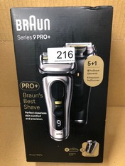 BRAUN SERIES 9 PRO+ ELECTRIC SHAVER FOR MEN, 5 PRO SHAVE ELEMENTS & PRECISION LONG HAIR PROTRIMMER, POWERCASE, WET & DRY ELECTRIC RAZOR FOR MEN WITH 60MIN RUNTIME, GIFTS FOR MEN, 9527S, SILVER.: LOCA